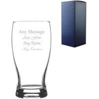 Uniqueful Personalised 580ml Classic Tulip Pint Beer Glass Birthday in Clear