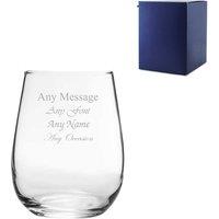 Uniqueful Personalised 360ml Corto Stemless Wine Glass Birthday Gift in Clear