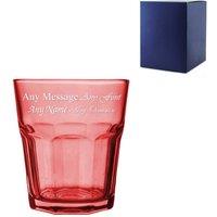 Uniqueful Personalised Engraved 305ml Red Coloured Water Glass Birthday Friend