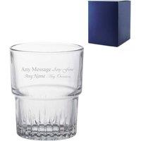 Uniqueful Personalised 200ml Crimped Stacking Tumbler Birthday Friend in Clear