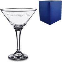 Uniqueful Personalised Engraved Petite Martini Glass Birthday Gift for Friend in Clear