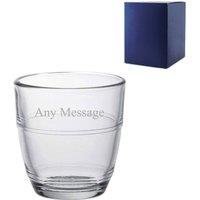 Uniqueful Personalised 90ml Curved Stacking Tumbler Birthday Gift for Friend in Clear