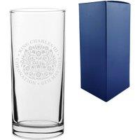 Uniqueful Personalised Commemorative Coronation of the King Hiball Tumbler in Clear
