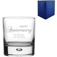 Uniqueful Personalised Engraved Anniversary Bubble Whisky Gift Boxed for Couple in Clear