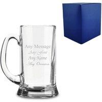 Uniqueful Personalised 10oz Half Pint Icon Tankard Birthday Gift for Friend in Clear