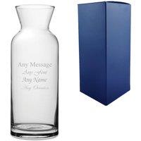 Uniqueful Personalised Engraved 1 Litre Village Carafe Birthday Gift for Friend in Clear