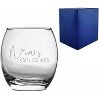 Uniqueful Personalised Engraved Tondo Tumbler with Name's Gin Glass Design in Clear