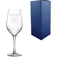 Uniqueful Personalised Engraved Mineral 9oz Wine Glass Birthday Gift for Friend in Clear