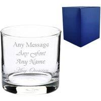 Uniqueful Personalised 290ml Old Fashioned Whisky Tumbler for Friend Birthday in Clear