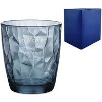 Uniqueful Personalised 300ml Blue Diamond Whisky Glass Birthday Friend