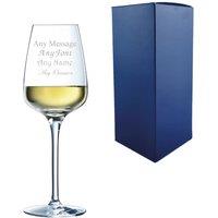 Uniqueful Personalised Crystal Wine Glass Small 250ml Birthday Gift in Clear