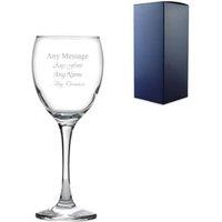 Uniqueful Personalised 340ml Classic Red Wine Glass Birthday Friend in Clear