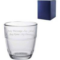 Uniqueful Personalised 160ml Curved Stacking Tumbler Birthday Gift for Friend in Clear
