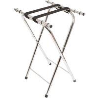 Harbour Housewares Metal Folding Serving Tray Stand in Silver