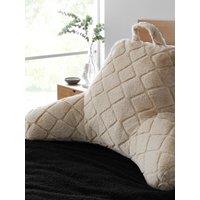 Catherine Lansfield 'Cosy Diamond' Cushion in Natural | Size: 43 cm x 43 cm