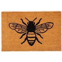 Esselle Astley Monochrome Bee Natural Coir Mat | Size: 40 cm x 60 cm