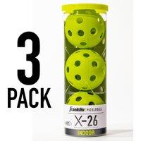 Franklin X-26 Indoor Pickleball Balls (Pack of 3) in Green