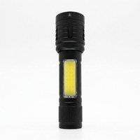 Dragodirect 2-in-1 Rechargeable Pocket Flashlight COB Side & LED in Black