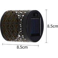 Obasyhig Style 2 Solar-powered Openwork Projection Wall Lamp in Black