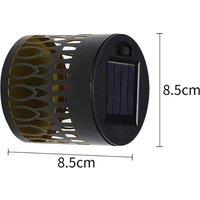 Obasyhig Style 3 Solar-powered Openwork Projection Wall Lamp in Black