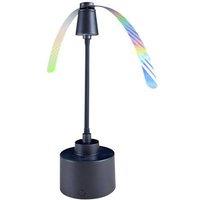 Obasyhig Portable Bendable Fly Repellent Fan with Night Light in Black