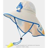 Obasyhig Style 1 Children's Wide Brim Sun Hat in Cream
