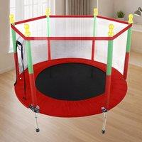 Ventryn 5FT Kids Indoor Outdoor Trampoline with Safety Enclosure in Red
