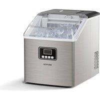 Living and Home Ice Maker Machine 2.2L Tank with Scoop & Water Outlet - 20KG Per Day in Silver