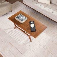 Livabliss Alba Modern Graphic Living Dining Rug in Ivory | Size: 200 cm x 275 cm