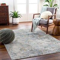Livabliss Dresden Vintage Green Grey Blue Yellow Traditional Boho Fringe Rug | Size: 200 cm x 290 cm