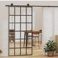 Berkfield Home Sliding Door ESG Glass & Aluminium 102x205 cm Black
