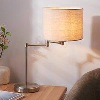 Pagazzi Marston Satin Nickel Table Lamp in Silver