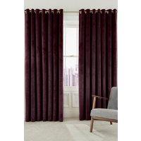 Helena Springfield 'Escala' Woven Lined Curtains in Dark Red | Size: 167 cm width x 228 cm drop