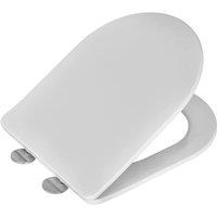 Showerdrape Petra D Shaped Slim Soft Close Quick Release Adjustable Toilet Seat in White