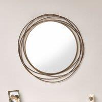 Melody Maison Large Antique Gold Swirl Wall Mirror - 88cm X 85cm in Metallic Gold | Size: 88 cm X 85 cm