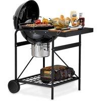Tower T978572 Kettle Grill with Built-in Side Table in Black