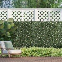 OUTSUNNY 12PCS 50cmx50cm Artificial Boxwood Wall Panel Rhododendron Privacy Fence Screen in Green | Size: 50 cmx50 cm