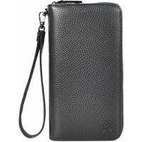 House of Leather Leather Large Size Clutch Style Travel Wallet Lorca in Black