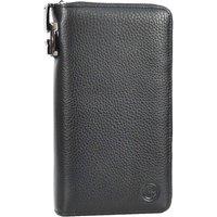 House of Leather Leather Clutch Purse with Lock Travel Wallet Pavia in Black