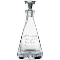 Uniqueful Personalised 750ml Handmade Bubble Base Pyramid Decanter for Friend in Clear