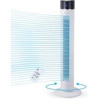 PureMate 43 Oscillating Tower Fan with air Purifier & Aroma Function in White