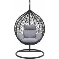 Alivio Big Basket Hanging Egg Chair with Grey Cushion (195 x 120 cm) | Size: 195 x 120 cm