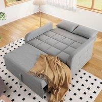 BTM Foldable Sofa Bed for Small Spaces, Adjustable Backrest in Grey