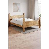 HD Designs Corona King Size Bed High Foot End Bedroom Furniture in Natural
