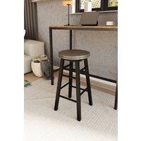 HD Designs Wooden Revolving Bar Stool Kitchen Seat Dining Furniture in Black
