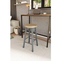 HD Designs Wooden Revolving Bar Stool Kitchen Seat Dining Furniture in Grey