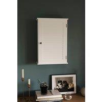 HD Designs Liano 1 Door Wall Cabinet with Shelves Bathroom Storage in White