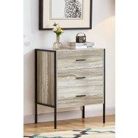 HD Designs Brooklyn 3 Drawer Chest Of Drawers Storage Bedroom Furniture in Grey