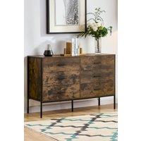 HD Designs Brooklyn 6 Drawer Chest Of Drawers Storage Bedroom Furniture in Dark Brown