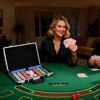SPORTNOW 400-Piece Poker Chips Set, Texas Holdem Poker Set with Case, Mat in Grey